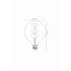 49032-05-62 lucide lichtbron e27 2200K G95 LED bulb technische tekening