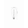 49034-05-62 lucide lichtbron e27 led bulb extra warm dimbaar technische tekening