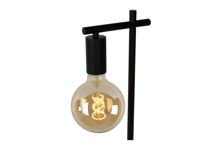 21521-01-30 leanne tafellamp lucide strak modern zwart metaal detail lichtbron