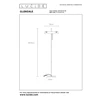 20722-02-30 glendale vloerlamp lucide retro zwart metaal koordje technische tekening