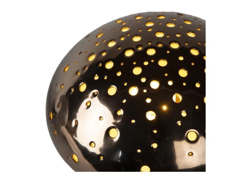 13539-01-09 fungo tafellamp zwart chroom lucide detail gaten