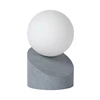 45561-01-36 tafellamp len lucide opaal glas metalen voet grijs G9