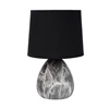 47508-81-30 marmo tafellamp lucide zwart keramiek linnen kap marmerlook e14