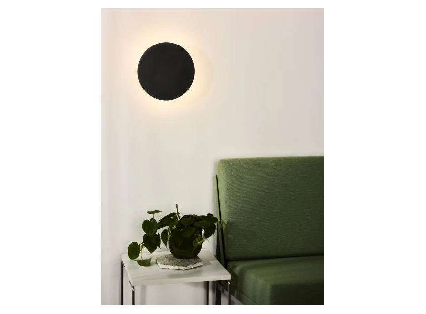 46201-08-30 eklyps wandlamp zwart lucide Ø 25cm LED 8W sfeerbeeld