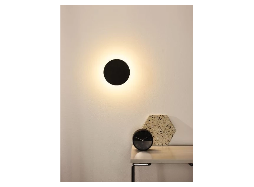 46201-06-30 eklyps wandlamp zwart lucide Ø 15cm LED 6W sfeerbeeld