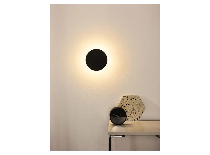 46201-06-30 eklyps wandlamp zwart lucide Ø 15cm LED 6W sfeerbeeld