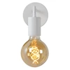 45265-01-31 scott wandlamp wit metaal gelakt lucide e27 eenvoudig voorkant brandend