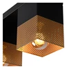 21123-03-02 renate plafondlamp lucide 3L zwart goud metaal messing e27 kubussen detail brandend