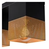 21123-02-02 renate plafondlamp metaal messing e27 kubussen 2L lucide zwart goud detail brandend
