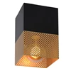 21123-01-02 renate messing e27 kubussen 1L lucide zwart goud plafondlamp metaal brandend schuin