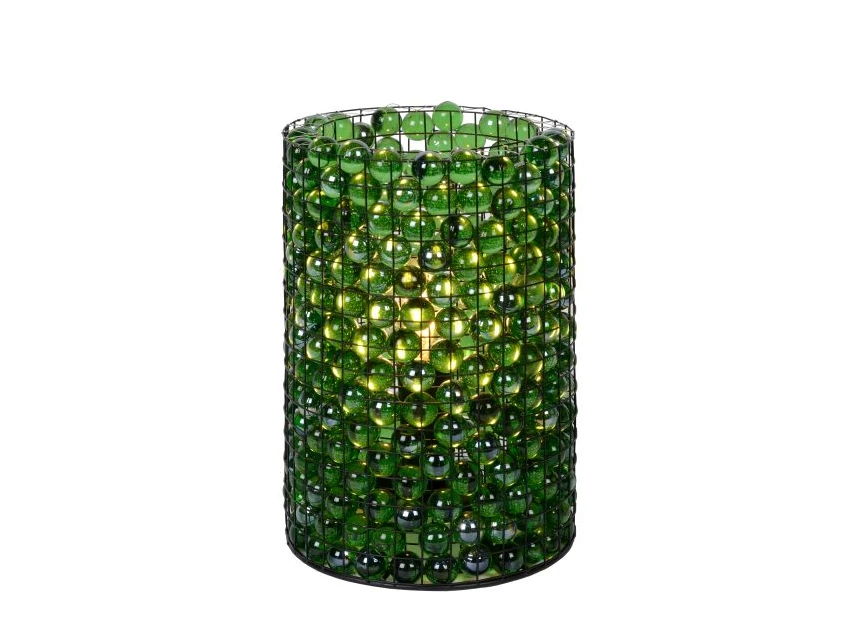 78597-01-33 tafellamp marbelous lucide groen e14 LED knikkers brandend
