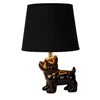 13533-81-30 sir winston tafellamp zwart porselein lucide E14 LED bulldog brandend