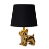 13533-81-10 sir winston tafellamp zwart goud porselein lucide E14 LED bulldog brandend