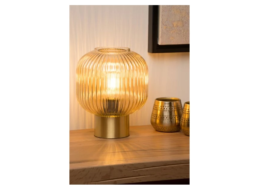 45586-20-62 maloto tafellamp lucide E27 amber glas retro sfeerbeeld