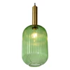 45386-20-33 maloto goud e27 lucide Ø20 cm hanglamp groen glas brandend detail