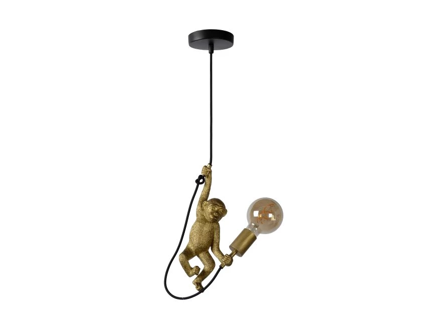10402-01-30 chimp hanglamp lucide goud e27 Ø 17,6cm off