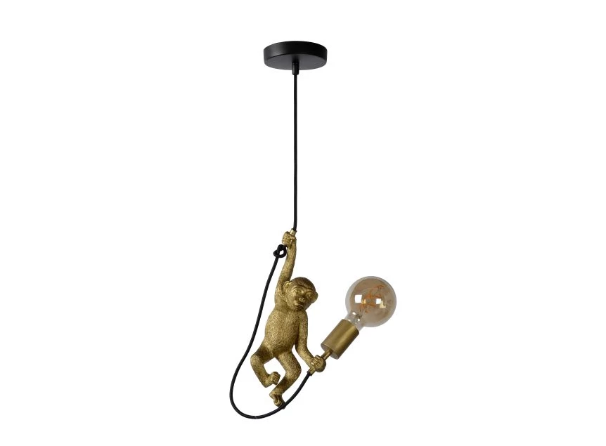 10402-01-30 chimp hanglamp lucide goud e27 Ø 17,6cm