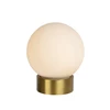 45563-20-61 jorit tafellamp wit opaal glas gouden voet e27 lucide brandend