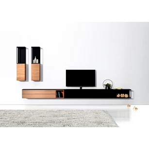 TV meubel CAS audiowand zwart en hout