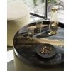 Op poef Plateau Bronze Organic Glass Tray Round L 20584 Ethnicraft