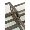 95939 set 4 bruin glas hout jolipa salontafels j-line verschillende hoogtes