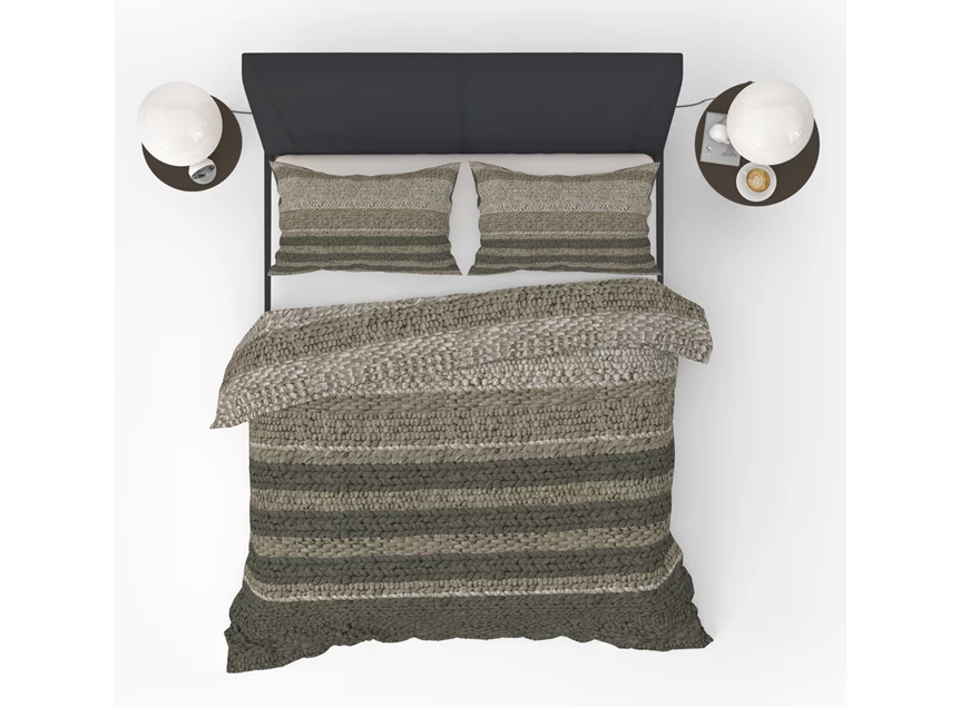 toffy room dekbedovertrek breisel taupe bruin refined bedding 140x220cm 1 persoons
