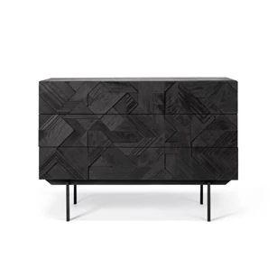 Teak Graphic Chest of Drawers commode 10063 Ethnicraft modern design