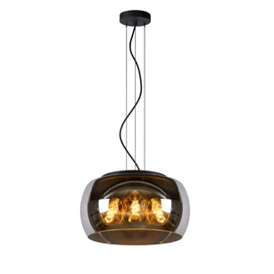 45401-40-65 Lucide olivia hanglamp fumé glas 