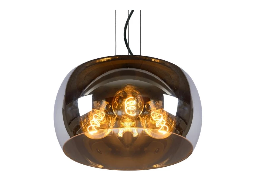 45401-40-65 Lucide olivia hanglamp fumé glas detail