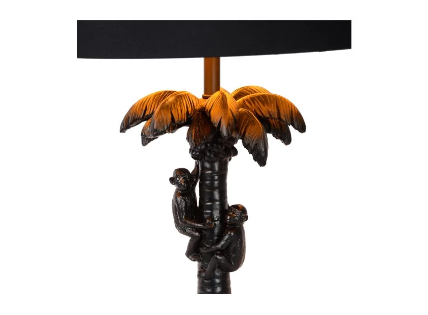 10505-81-30 coconut tafellamp zwart kunststof detail