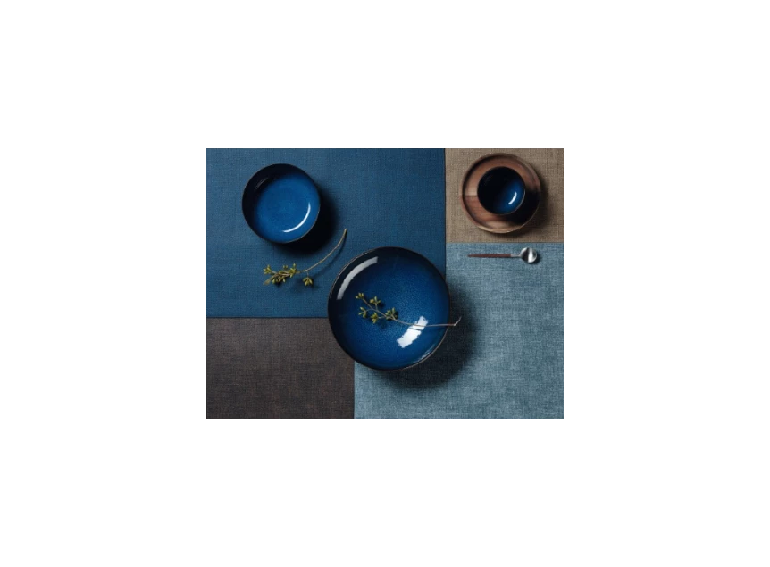 78200076 Placemat meli-melo midnight blue made of PU ASA collectie