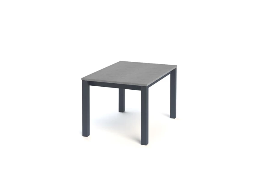 Tafel verona hp71 chiacgo egger grijs tafelblad antraciet onderstel perfecta 120x85cm zijkant