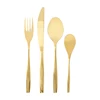 438220 classic rm cutlery soft gold 4 stuks vork mes lepel dessertlepel goud 22cm rvs