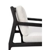 Zijde Bijzetzetel Teak Jack Black Outdoor Lounge Chair Off White 10231 Ethnicraft