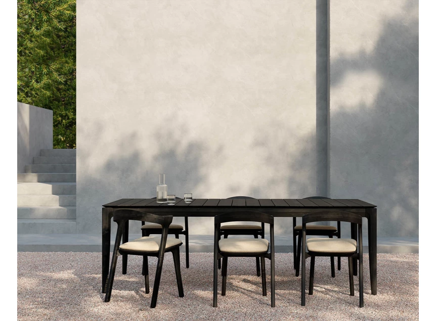 Zitkussen Natural Armstoel Teak Bok Black Outdoor Dining Chair 10154 Ethnicraft