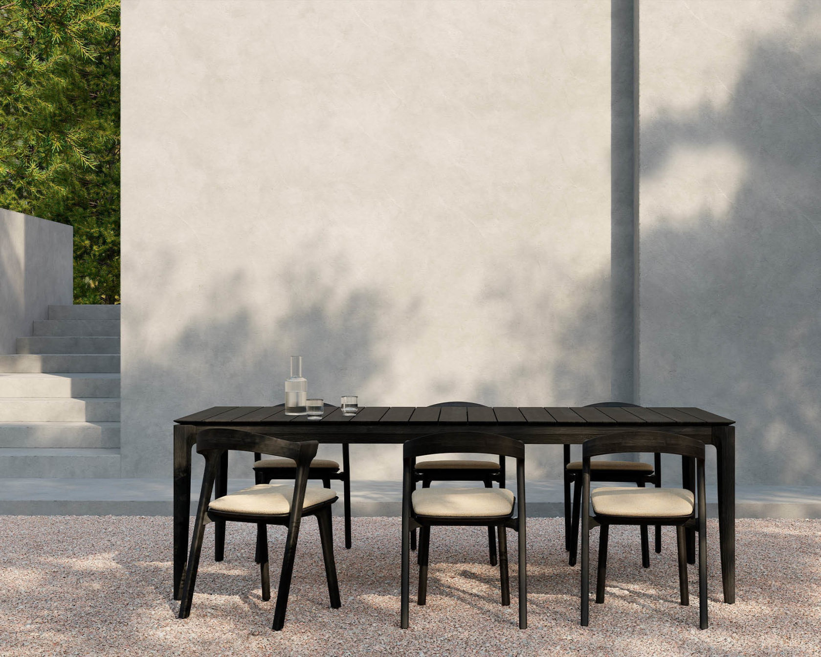 Teak Bok Black Outdoor Dining Table Ethnicraft Meubelen Jonckheere
