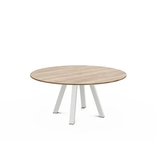 Tafel Veneto MHA tafelblad diameter 160xm rond epoxy onderstel perfecta configuratie