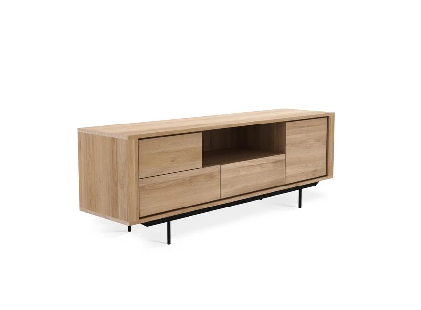 Zijkant Oak Shadow tv cupboard 51315 Etnicraft modern design