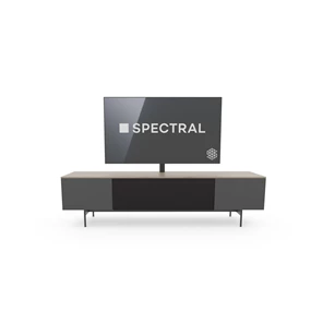 Tv-kast Next matte lak zwart met speakerdoek Spectral