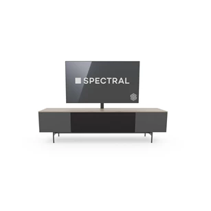 Tv-kast Next matte lak zwart met speakerdoek Spectral