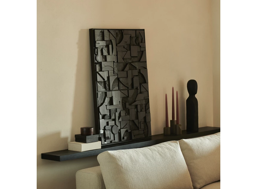 Sfeerfoto Muurdecoratie Bricks Black Wall Art 29992 Ethnicraft