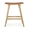 Front Barstoel Oak Osso Counter Stool Cognac Leather 53050 Ethnicraft