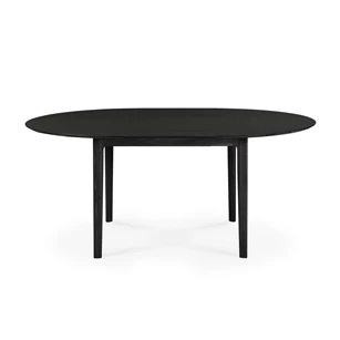 Verlengbare tafel Oak Bok Round Black Extendable Dining Table 51528 Ethnicraft