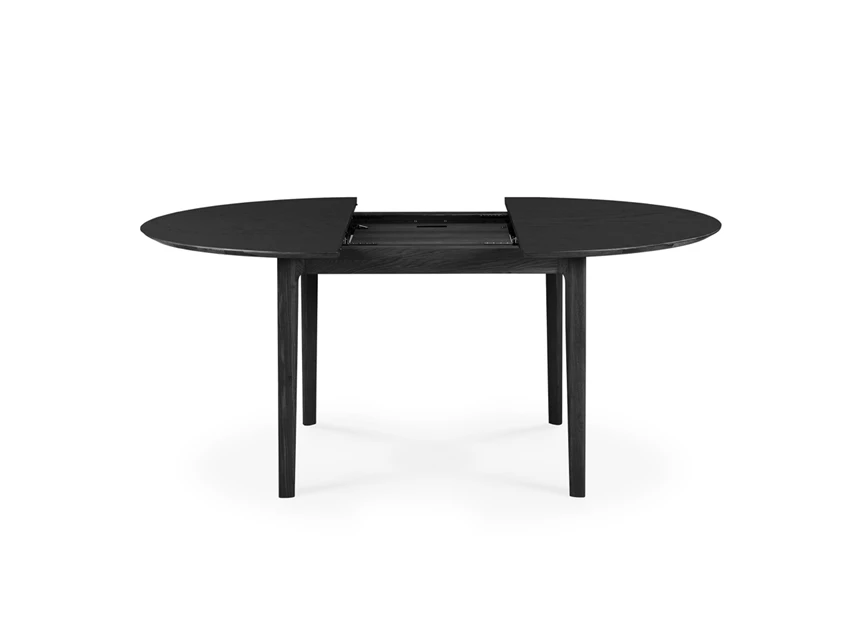 Systeem Verlengbare tafel Oak Bok Round Black Extendable Dining Table 51528 Ethnicraft