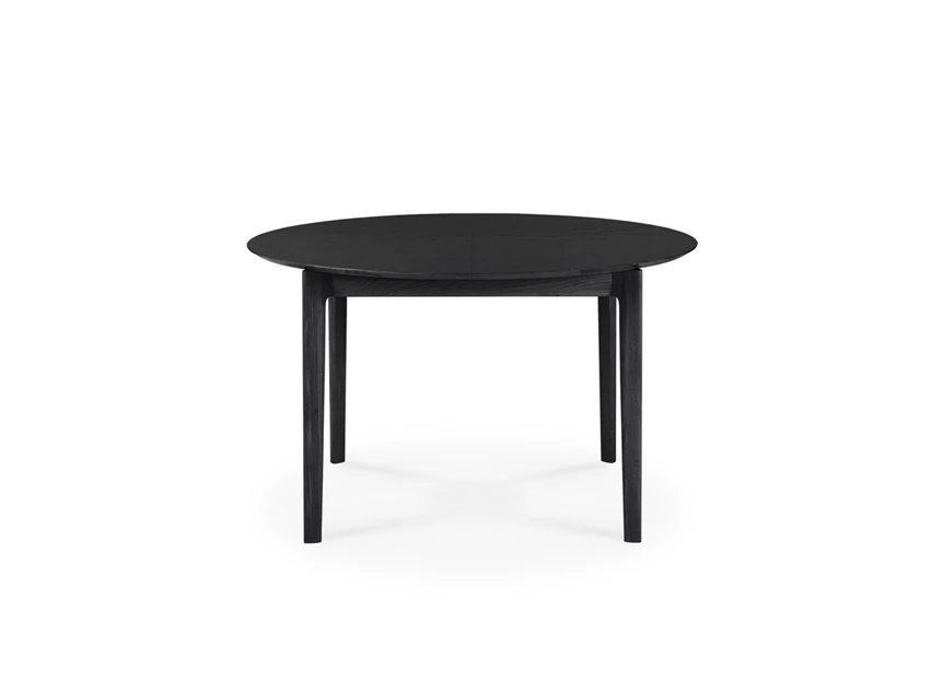 Dicht Verlengbare tafel Oak Bok Round Black Extendable Dining Table 51528 Ethnicraft