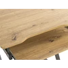 24989 bureau computertafel metalen frame wielen houten blad melamine compact haku detail