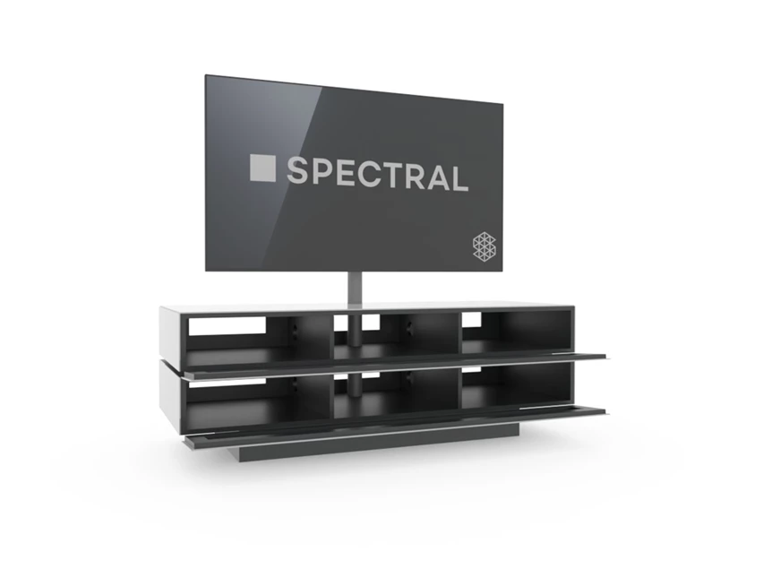Open Tv-kast Brick BR1502 op sokkel mat glas Spectral