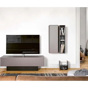 Sfeerfoto Tv-kast Brick BR1201 met bovenkasten mat glas Spectral