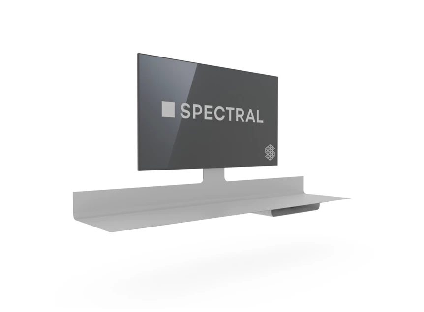 Zijkant Tv-meubel Air 4 All metaal wit Spectral