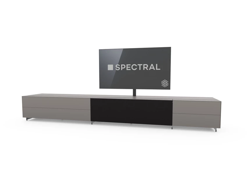 Tv-kast Cocoon mat glas grijs Spectral